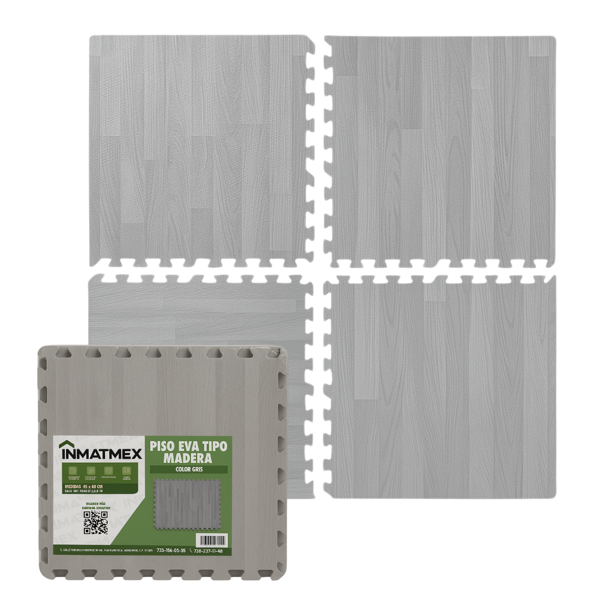 Piso EVA Madera Gris