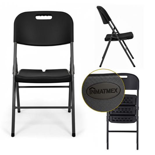 Silla Plegable Negra Inmatmex