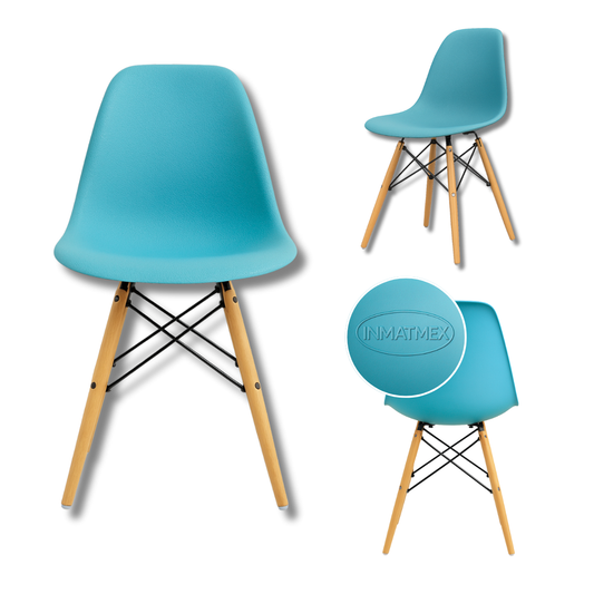 Silla Eames Mate Azul Turquesa
