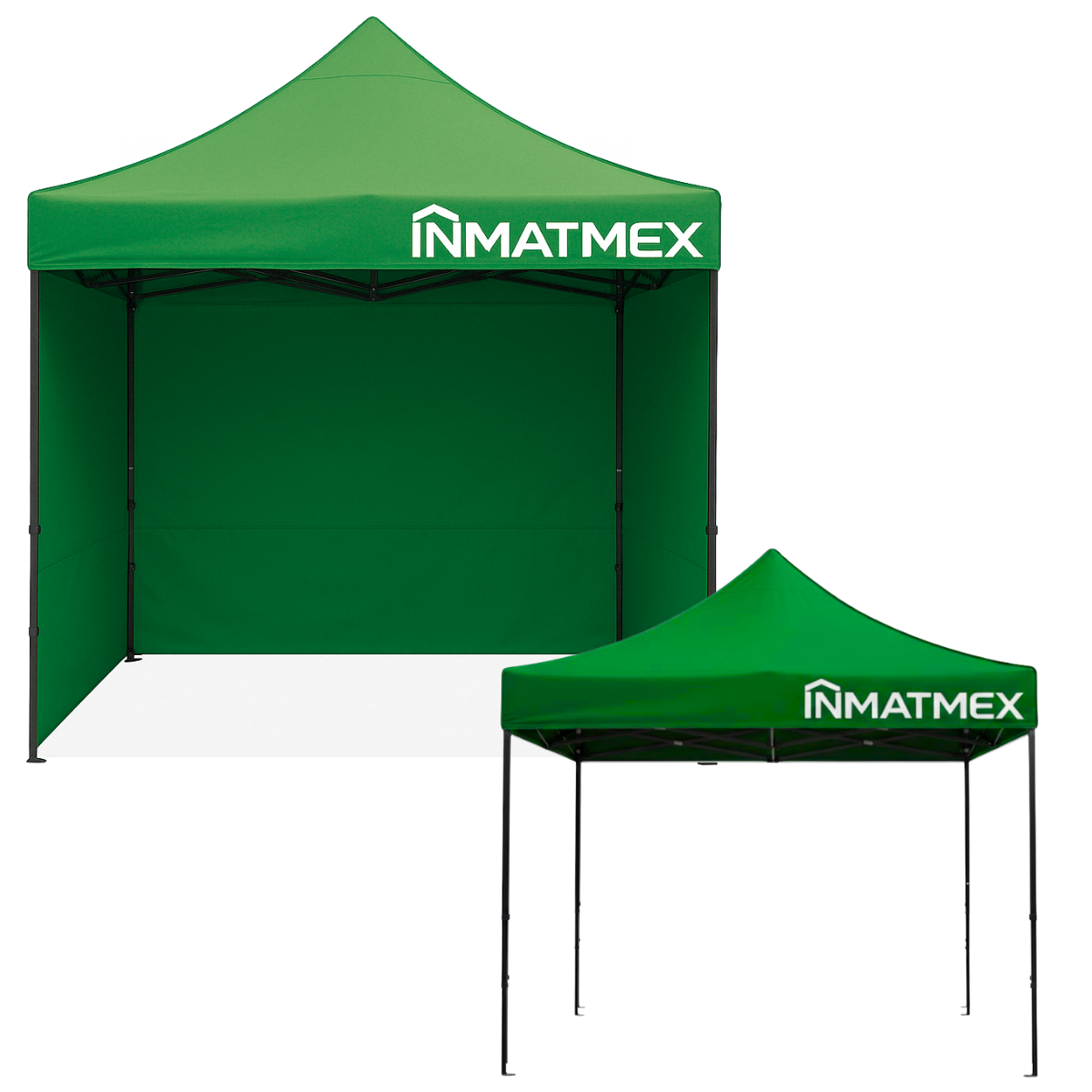 Carpa 3X3 M Verde Con Paredes demontables