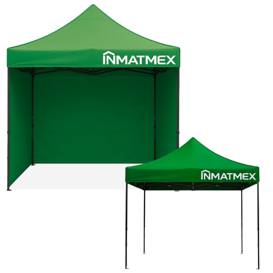 Carpa 3X3 M Verde Con Paredes demontables