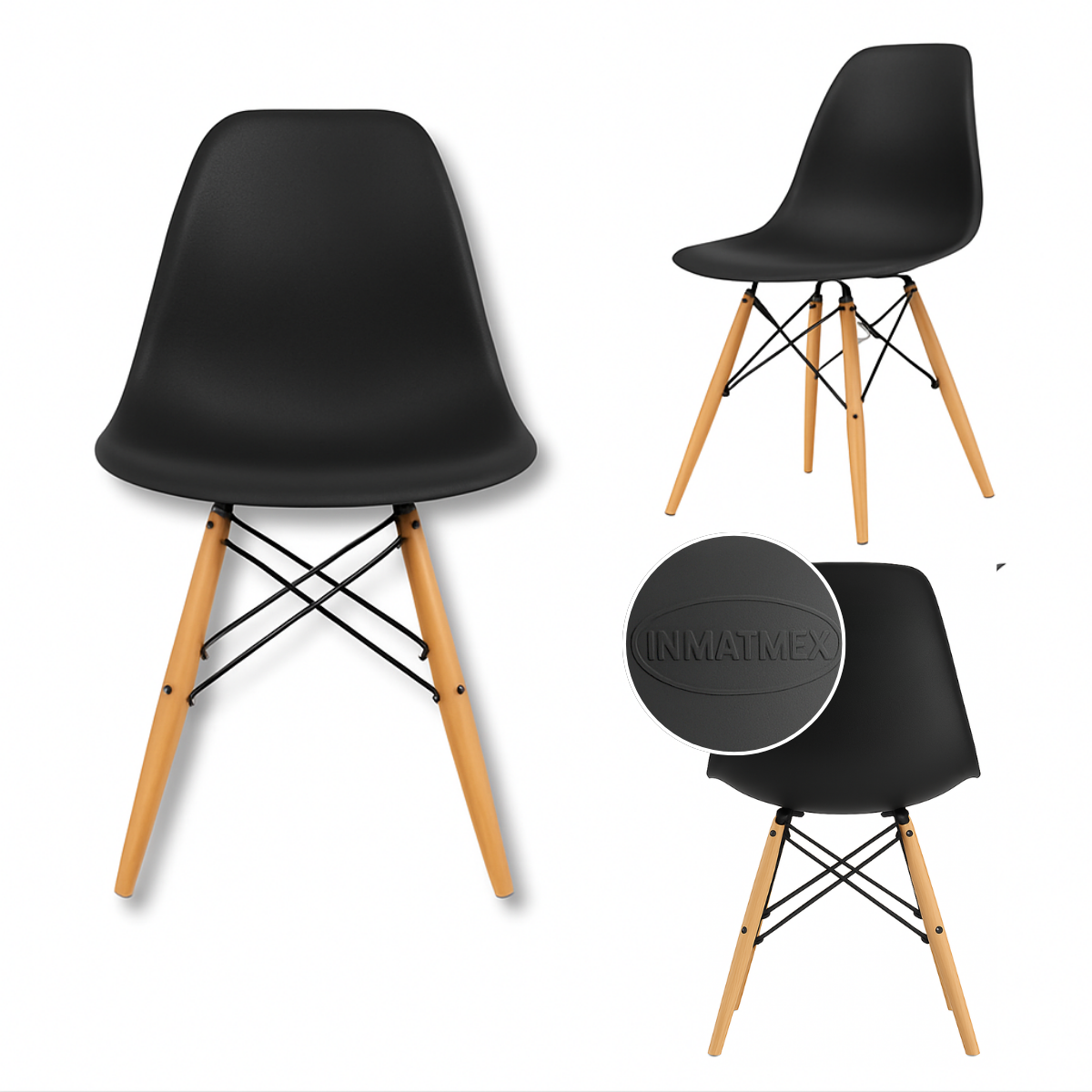 Silla Eames Mate Negro