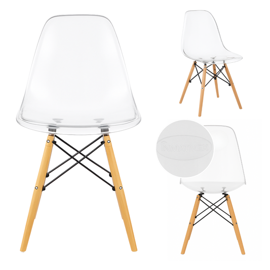Silla Eames Cristal Transparente