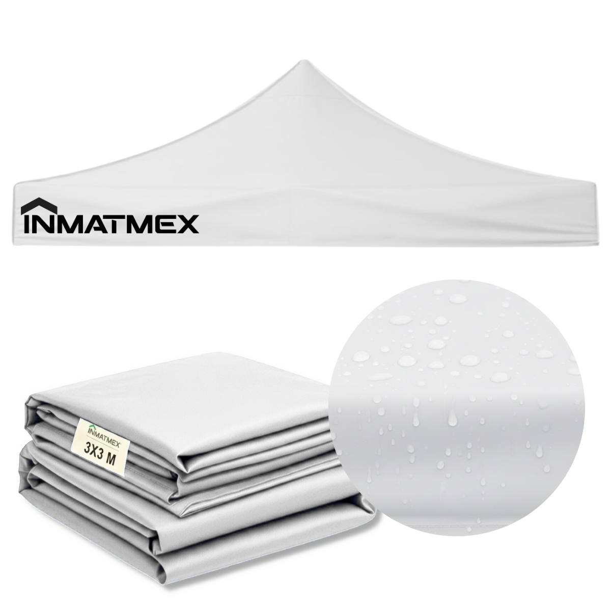 Repuesto de Toldo Para Carpa 3 X 3 M Negro