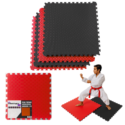 Tatami Negro-Rojo