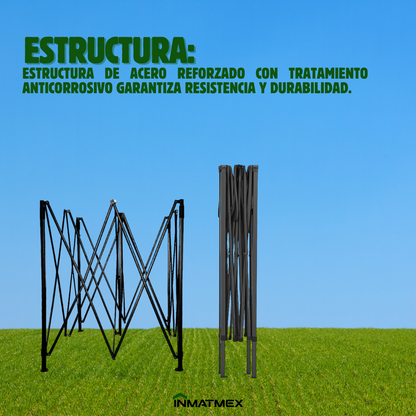 Carpa 3X3 M Azul Con Paredes demontables