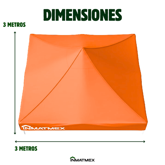 Repuesto de Toldo Para Carpa 3 X 3 M Naranja