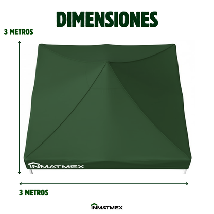 Repuesto de Toldo Para Carpa 3 X 3 M Verde