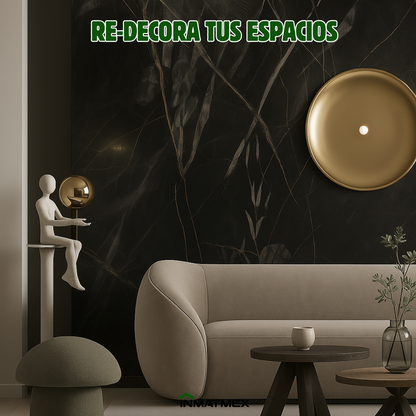 Placa de Marmol Negra 60 CM X 120 CM