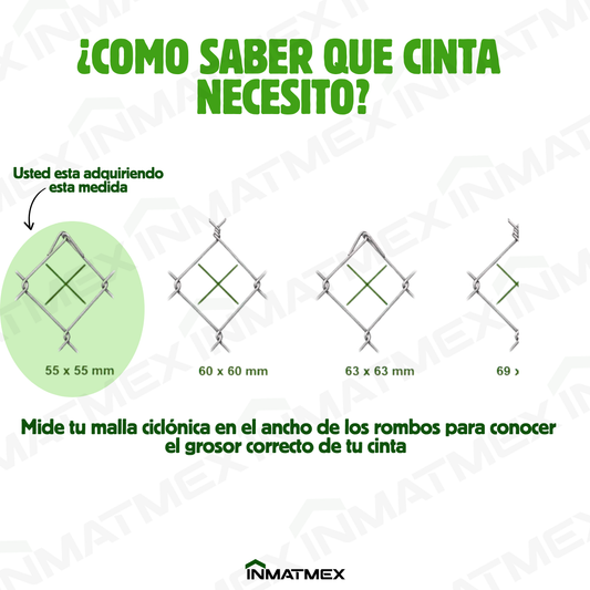 Cinta Verde Rompevientos Para Malla Ciclonica 5.5 CM