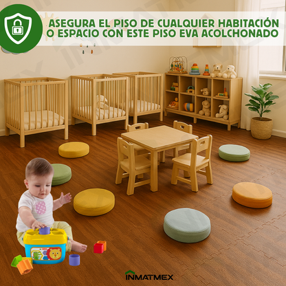 Piso EVA Madera Chocolate
