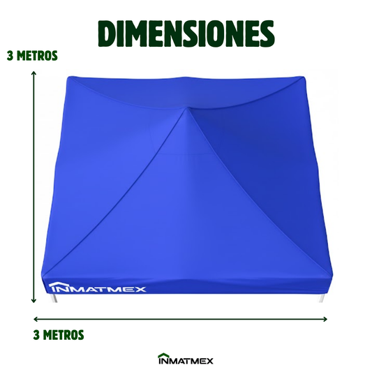 Repuesto de Toldo Para Carpa 3 X 3 M Azul