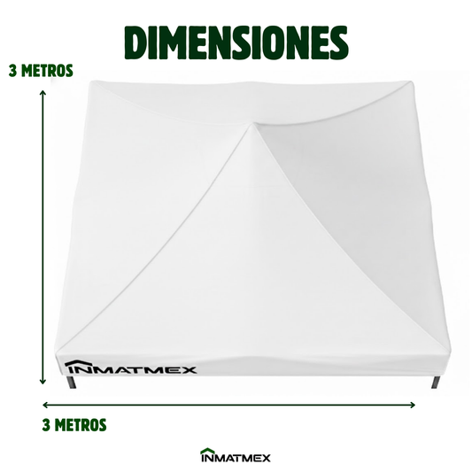 Repuesto de Toldo Para Carpa 3 X 3 M Blanco