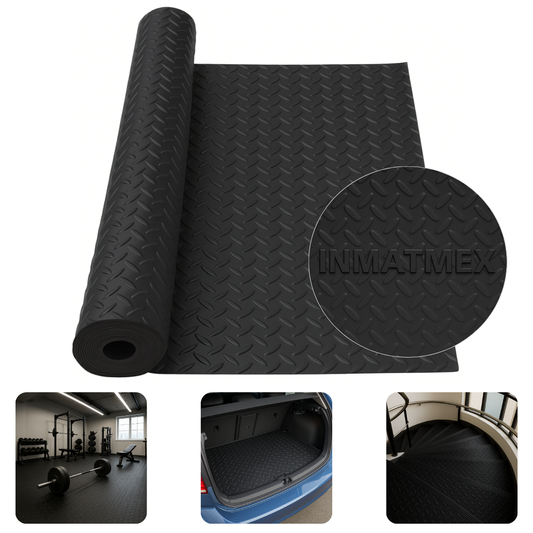 Rollo De Piso Espiga Negro Antideslizante 2.10 M X 20 M
