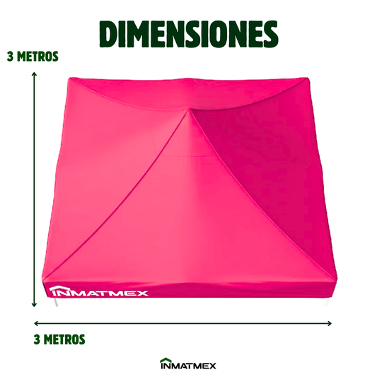 Repuesto de Toldo Para Carpa 3 X 3 M Rosa