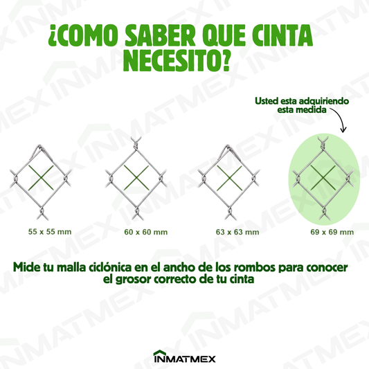Cinta Verde Rompevientos Para Malla Ciclonica 6.9 CM