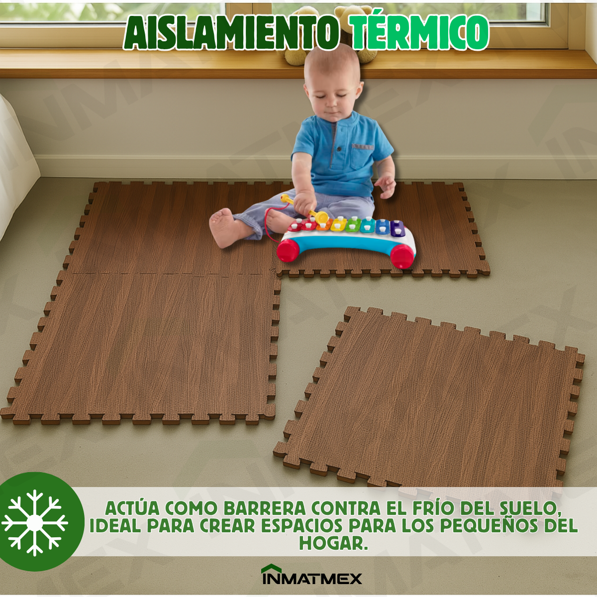 Piso EVA Madera Chocolate