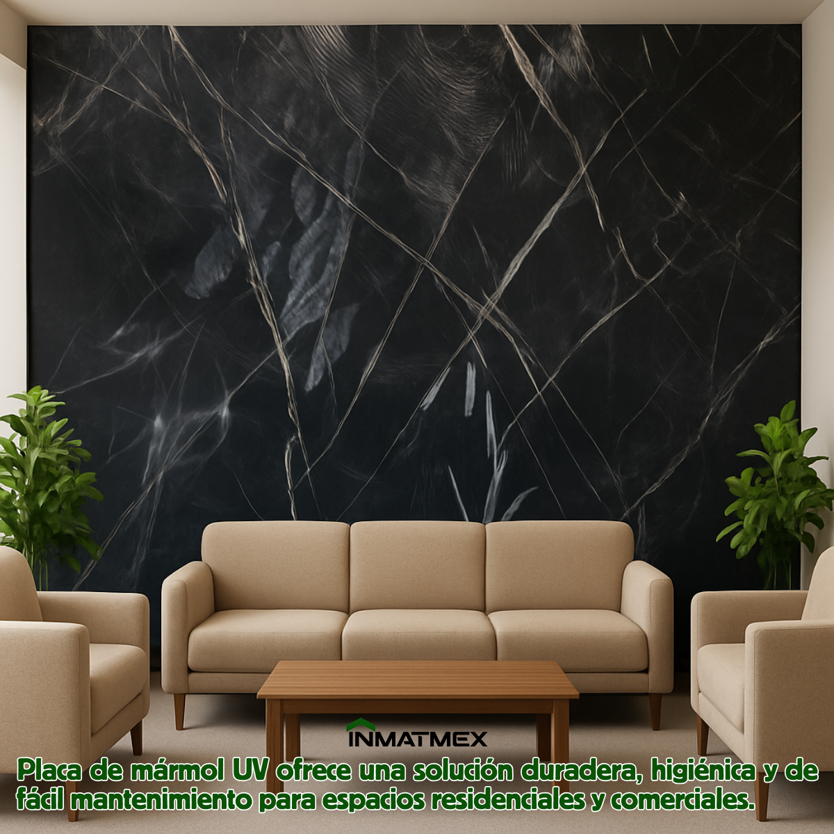 Placa de Marmol Negra 60 CM X 120 CM