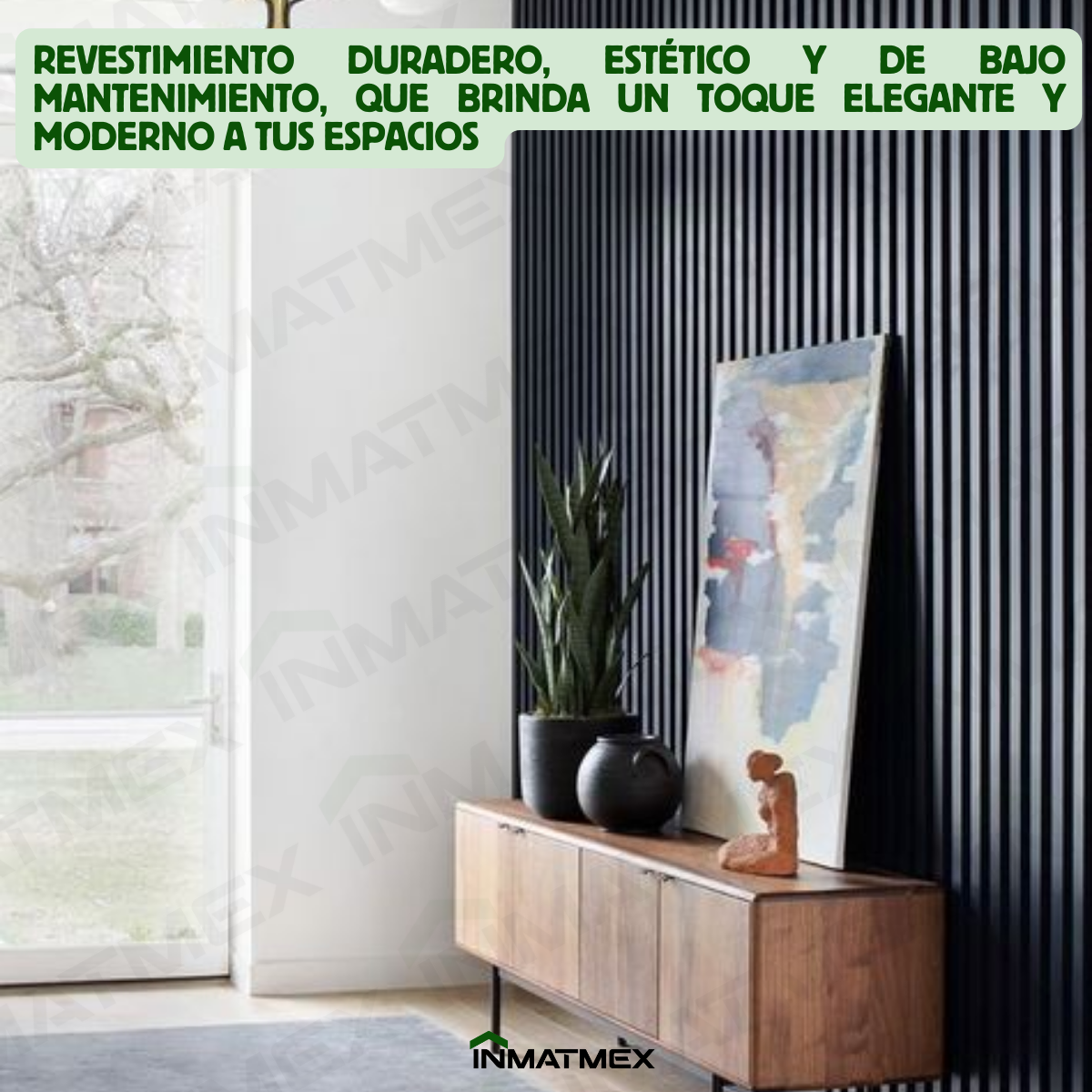 Lambrin WPC Para Interior - GRIS 100 CM