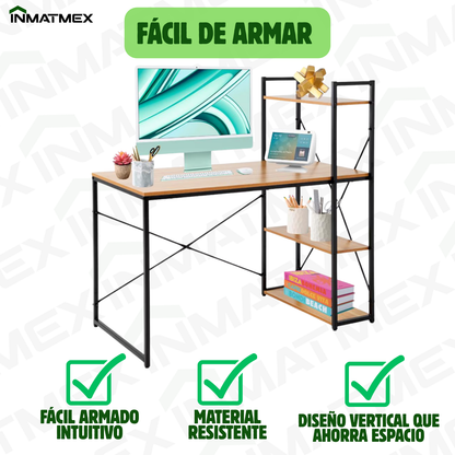 Escritorio Con Repisas Laterales