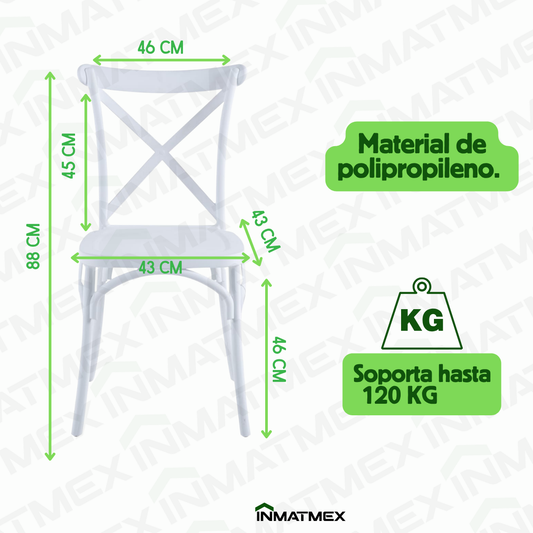 Silla Crossback Blanca