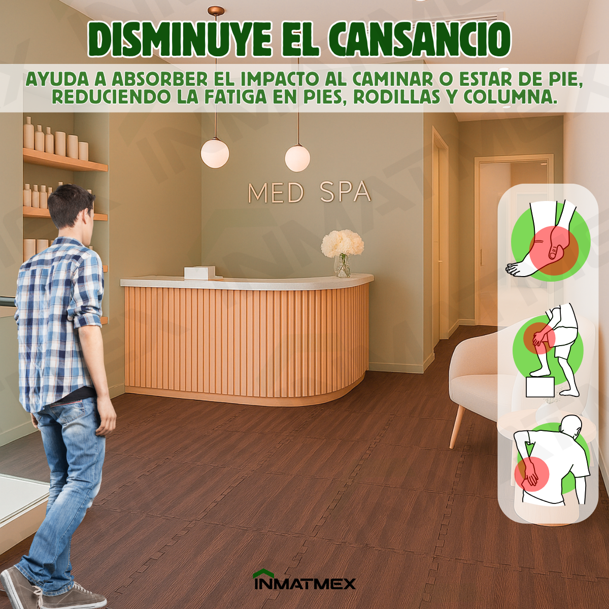 Piso EVA Madera Chocolate