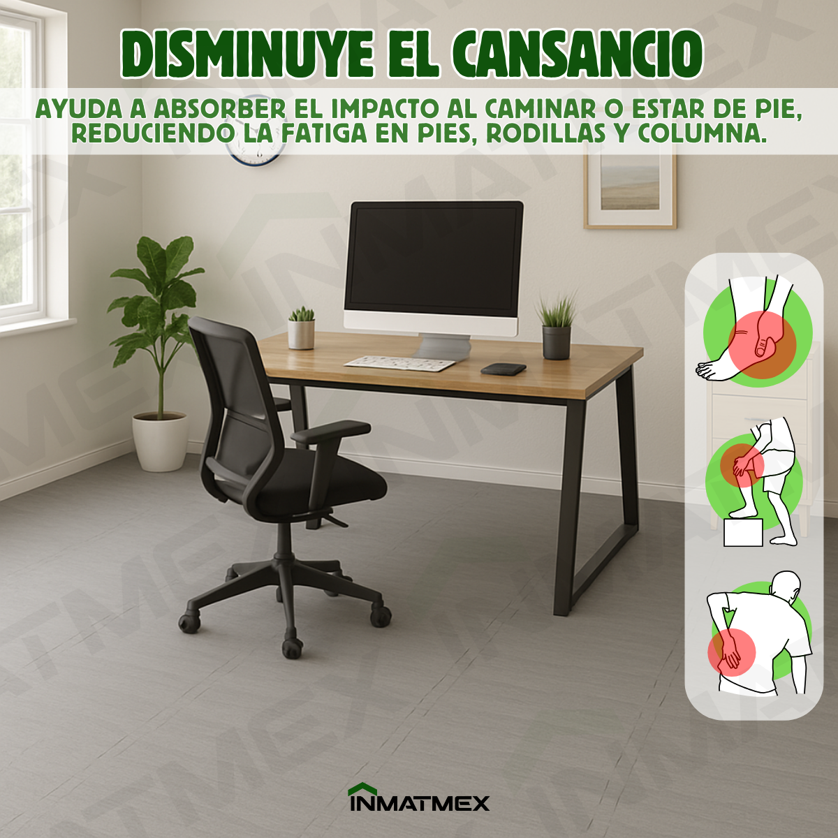 Piso EVA Madera Gris