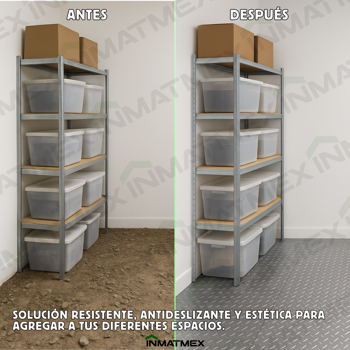 Rollo De Piso Espiga Gris Aantideslizante 2.10 M X 20 M