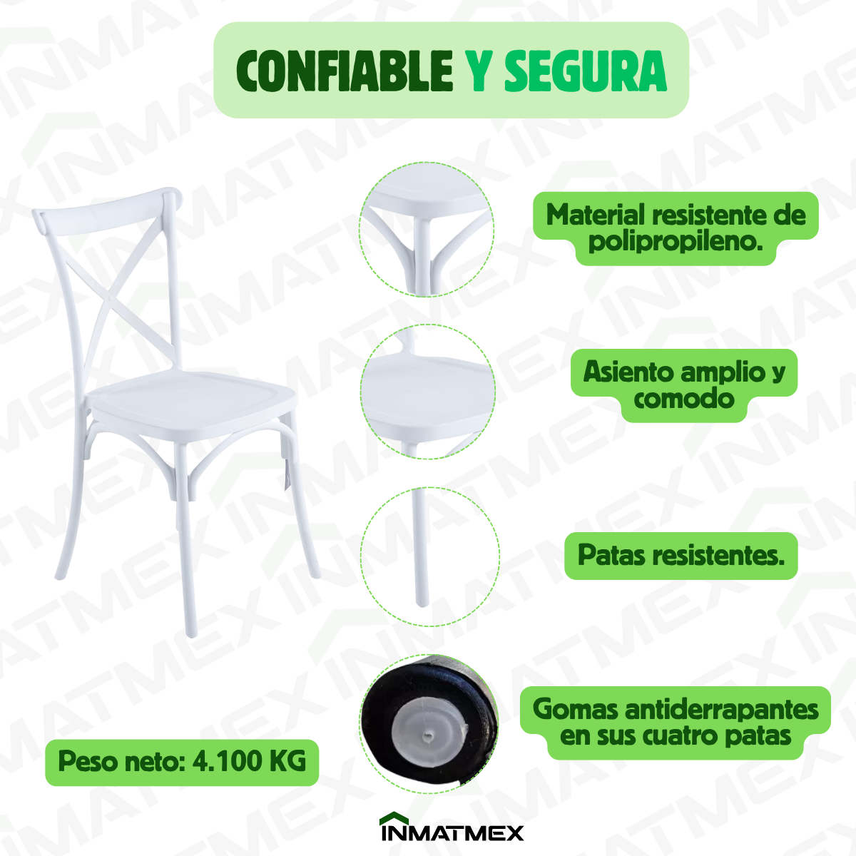 Silla Crossback Blanca