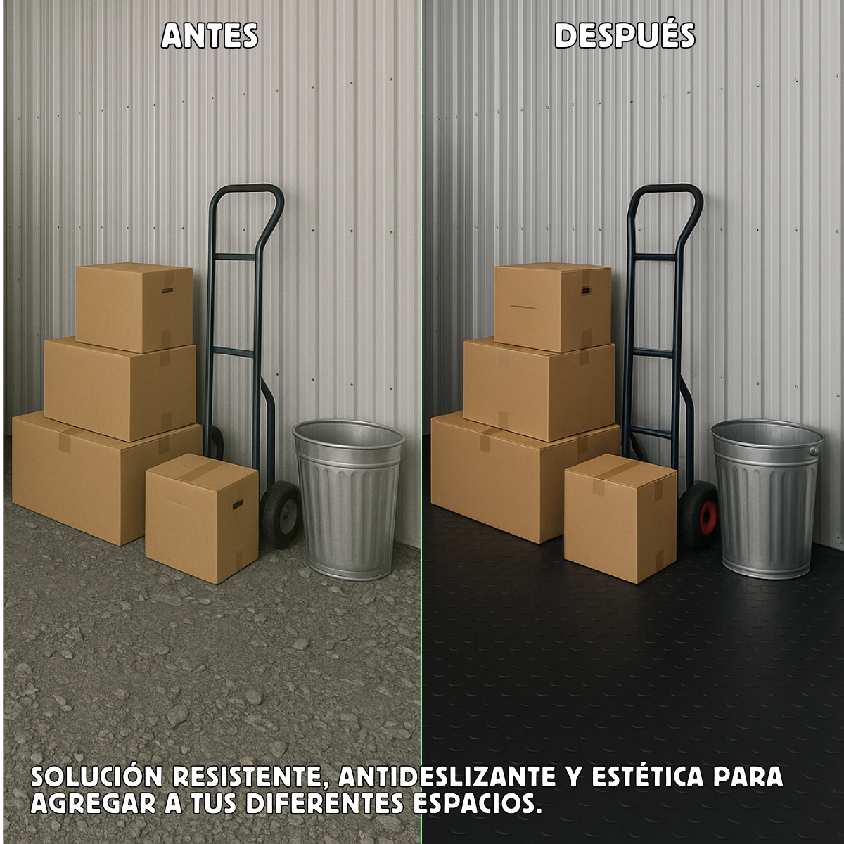 Rollo De Piso Tachón Negro Antideslizante 2.10 M X 20 M