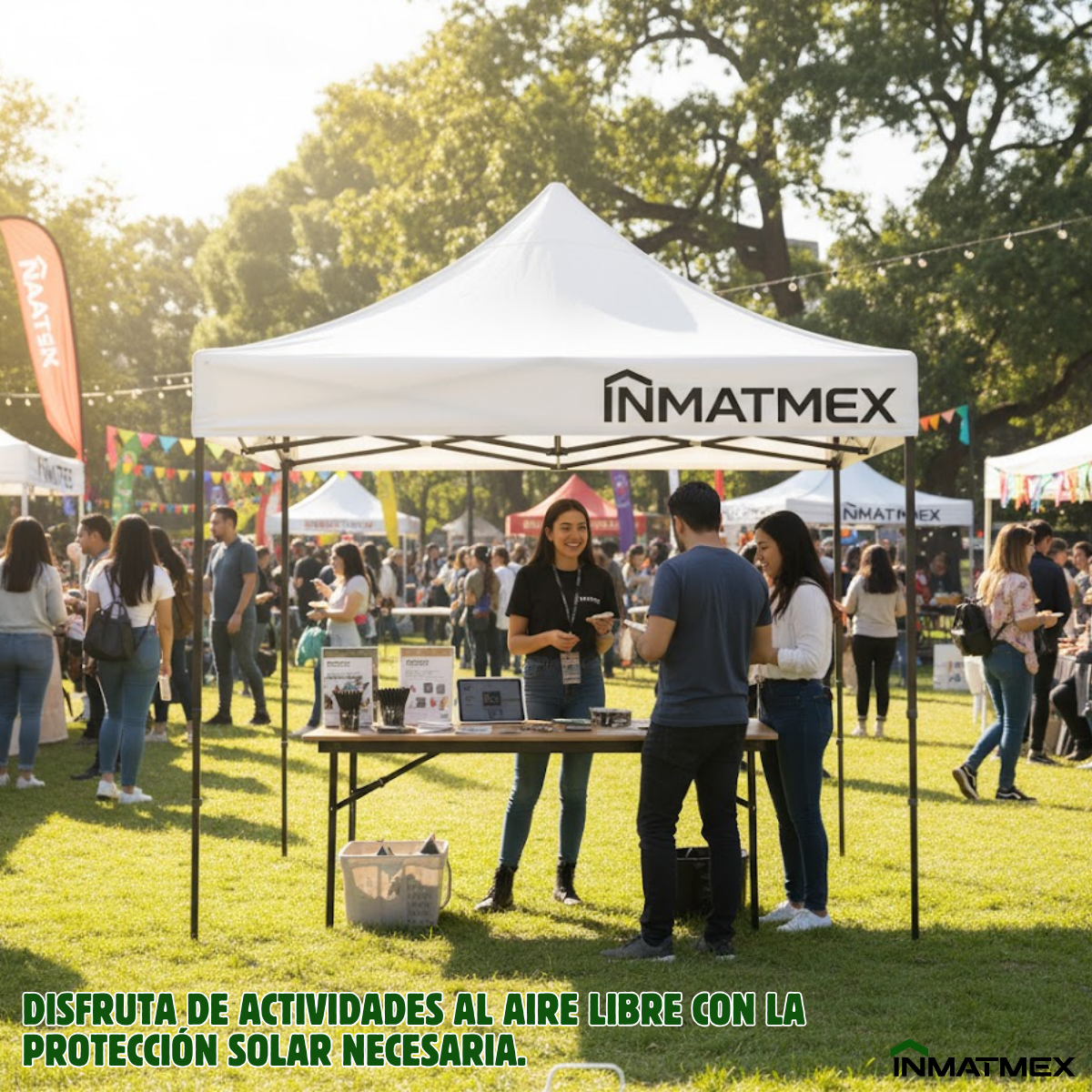 Carpa 3X3 M BlancaCon Paredes demontables