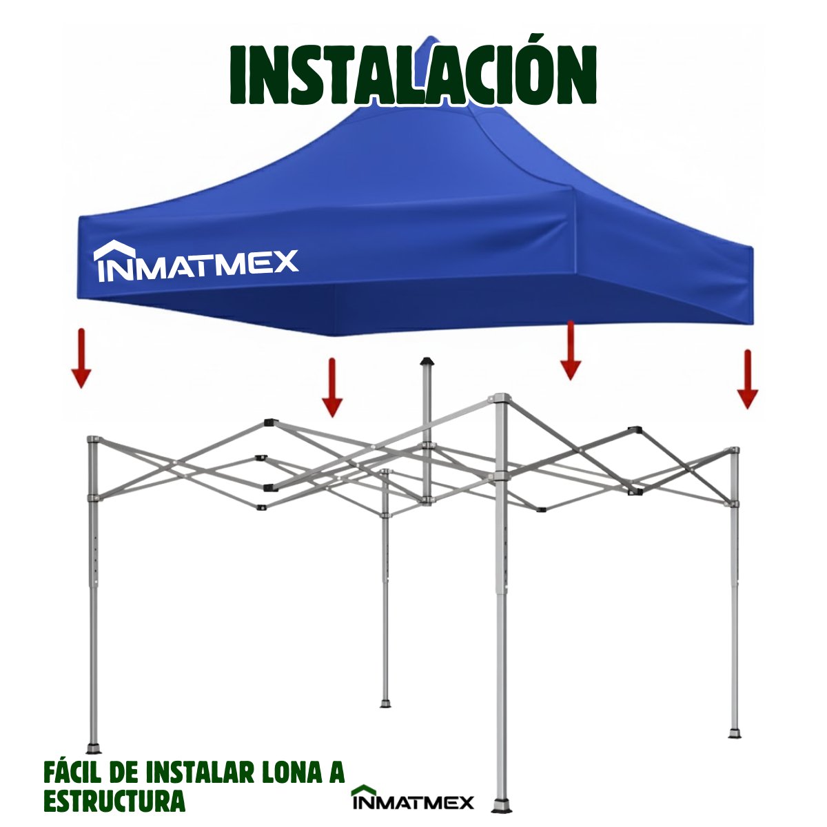 Repuesto de Toldo Para Carpa 3 X 3 M Azul