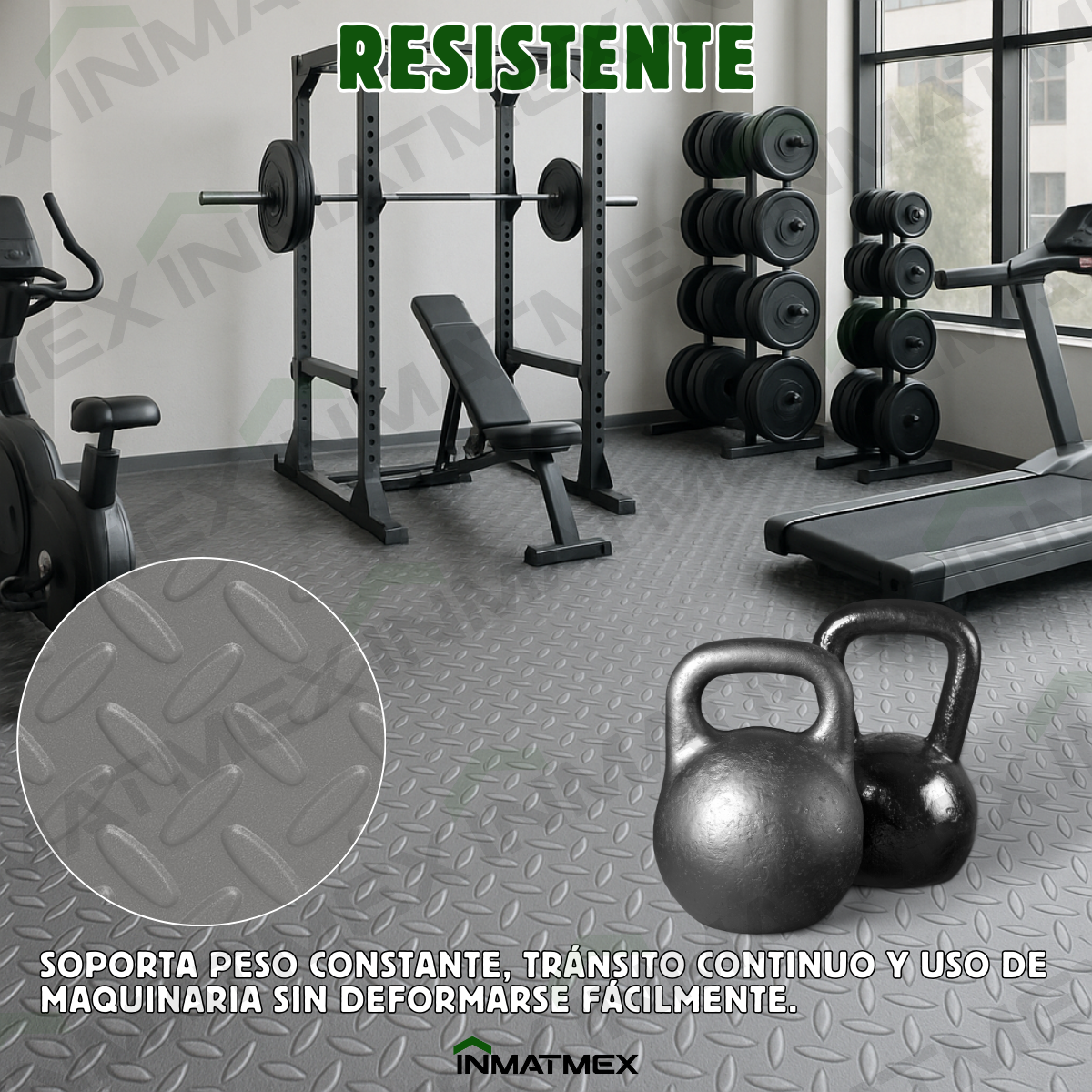 Rollo De Piso Espiga Gris Aantideslizante 2.10 M X 20 M