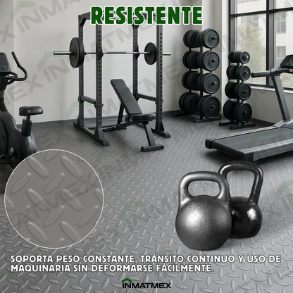 Rollo De Piso Espiga Gris Aantideslizante 2.10 M X 20 M