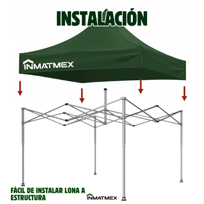 Repuesto de Toldo Para Carpa 3 X 3 M Verde