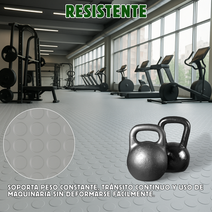 Rollo De Piso Tachón Gris Antideslizante 2.10 M X 20 M