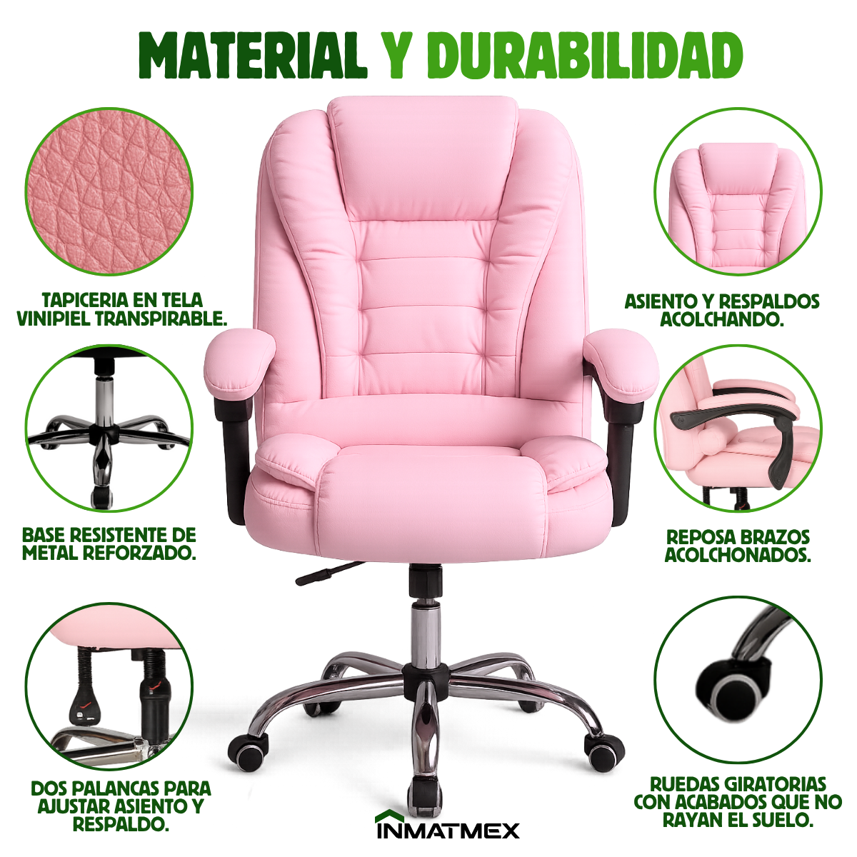 Silla Master Chair de Oficina Rosa