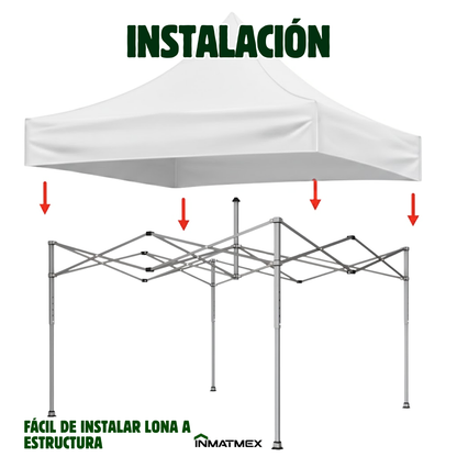 Repuesto de Toldo Para Carpa 3 X 3 M Blanco