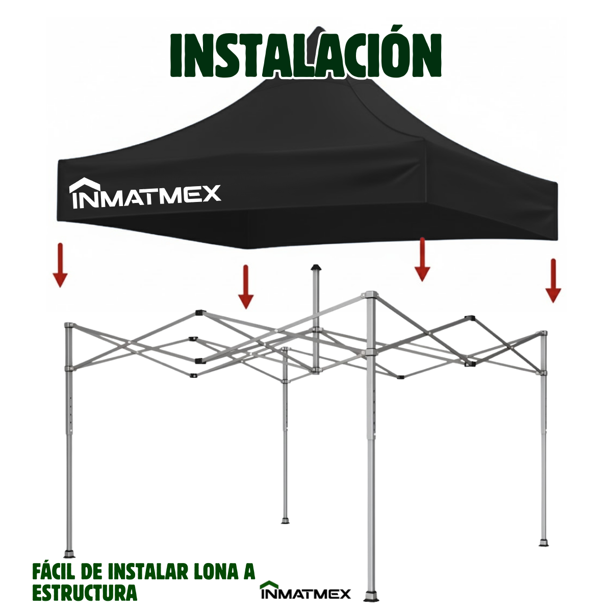 Repuesto de Toldo Para Carpa 3 X 3 M Negro