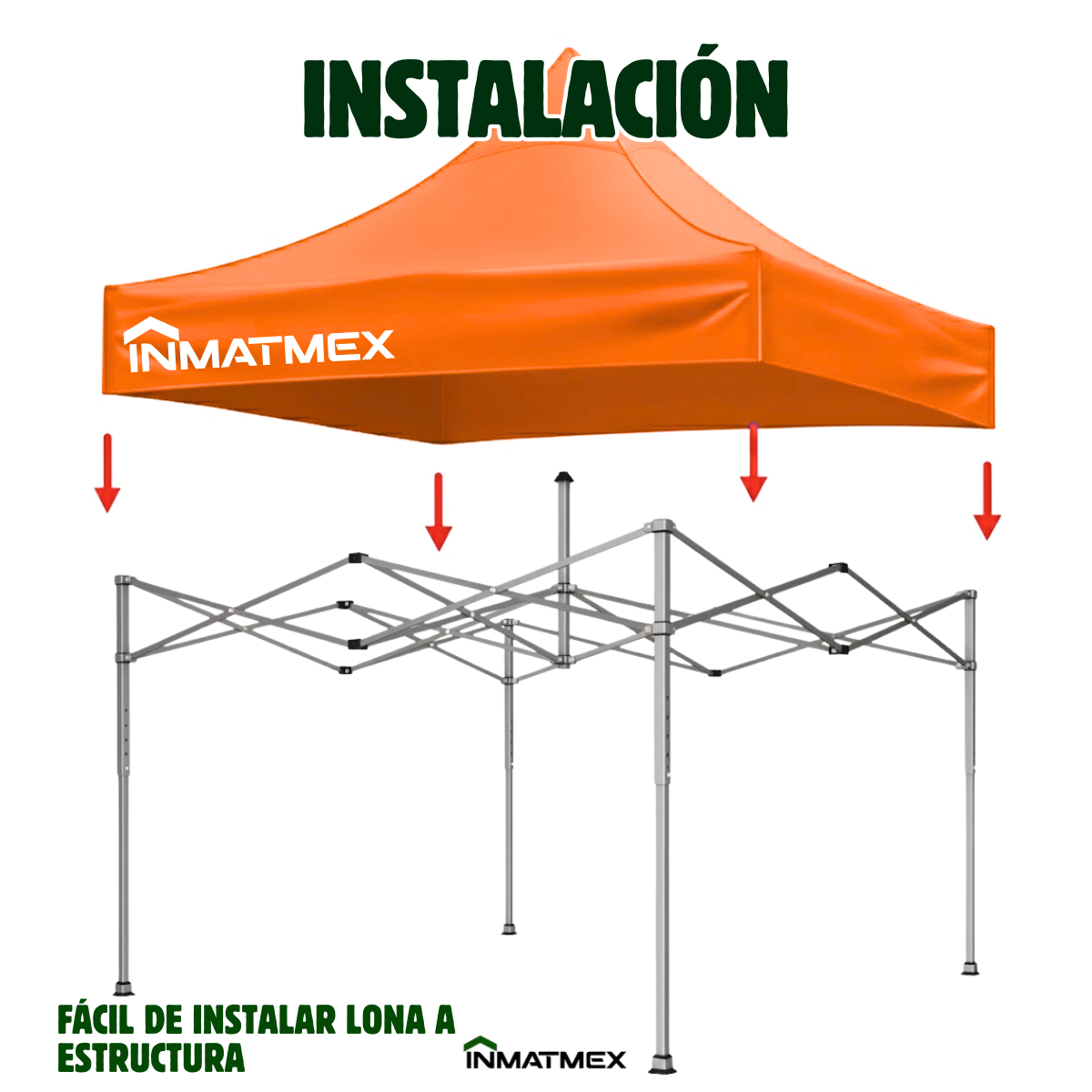 Repuesto de Toldo Para Carpa 3 X 3 M Naranja