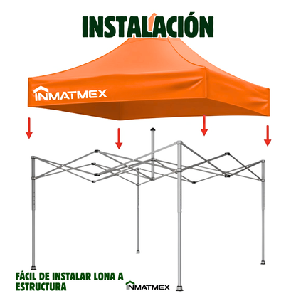 Repuesto de Toldo Para Carpa 3 X 3 M Naranja