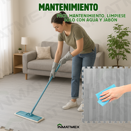 Piso EVA Madera Gris