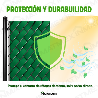 Cinta Verde Rompevientos Para Malla Ciclonica 5.5 CM