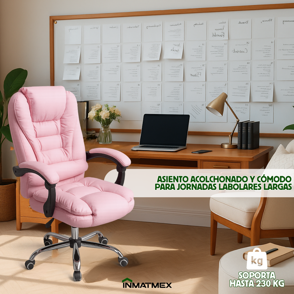 Silla Master Chair de Oficina Rosa