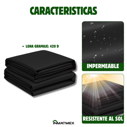 Carpa 3X3 M Negra Con Paredes demontables