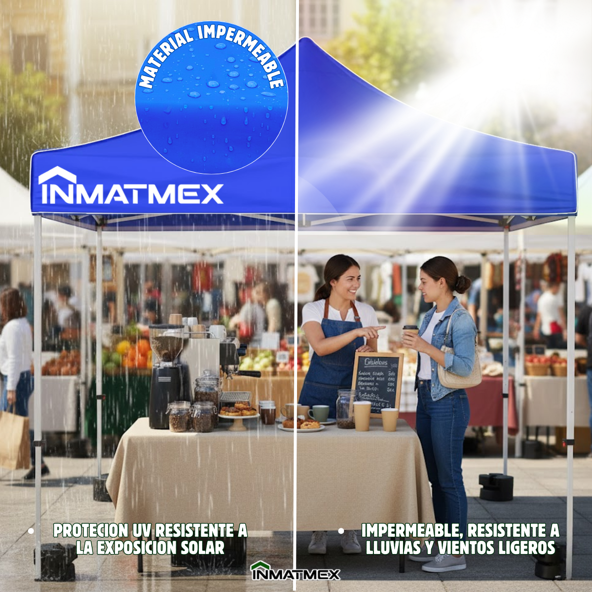 Repuesto de Toldo Para Carpa 3 X 3 M Azul