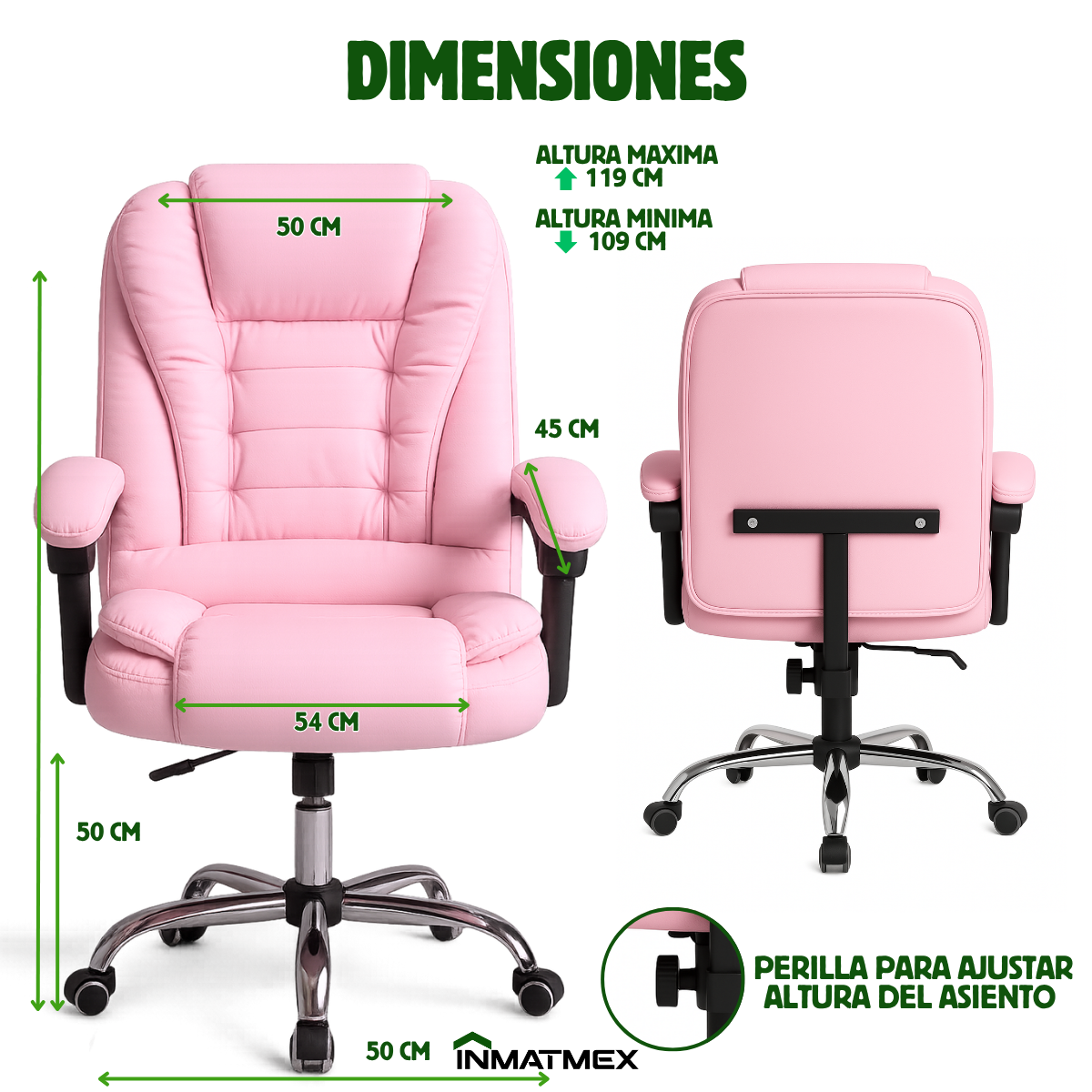 Silla Master Chair de Oficina Rosa