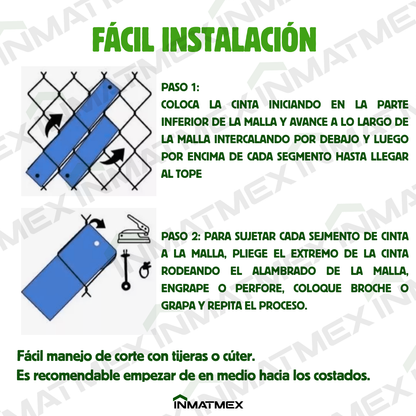 Cinta Azul Rompevientos Para Malla Ciclonica 5.5 CM