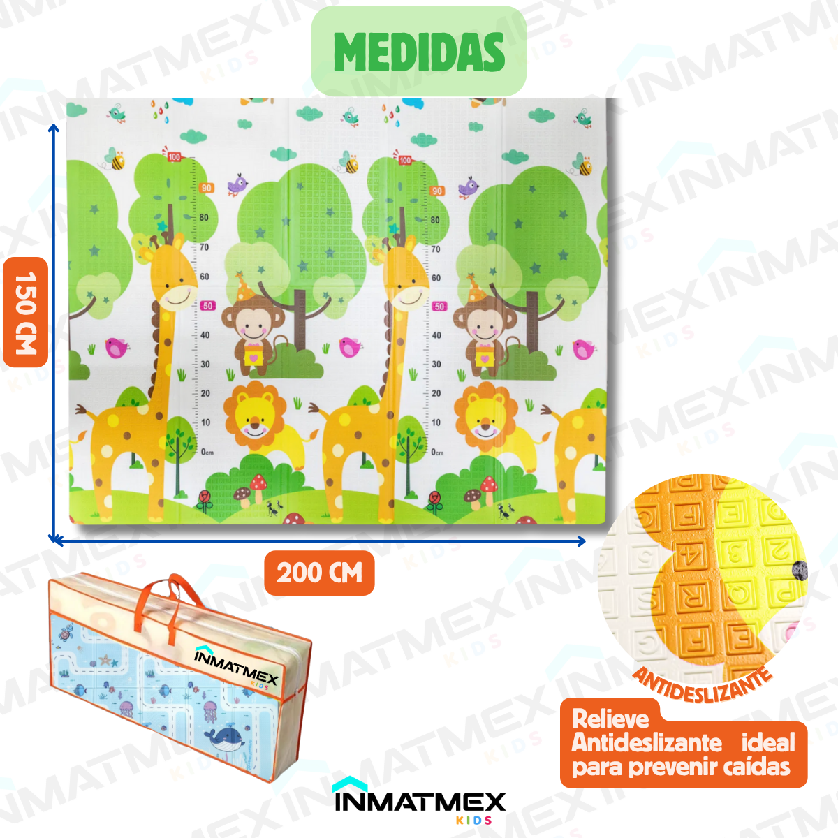Tapete de Bebé Jirafa Doble Vista LDPE
