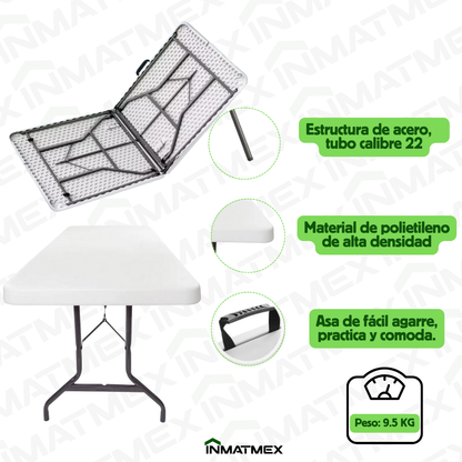 Mesa Plegable Blanca Tipo Portafolio